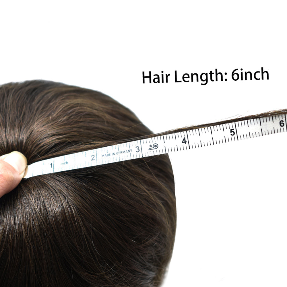 0.08mm Thickness Durable&Natural Thin Skin Hair System For Men V-Looped Knots Mens Hairpieces Natural Hairline Toupee for Men