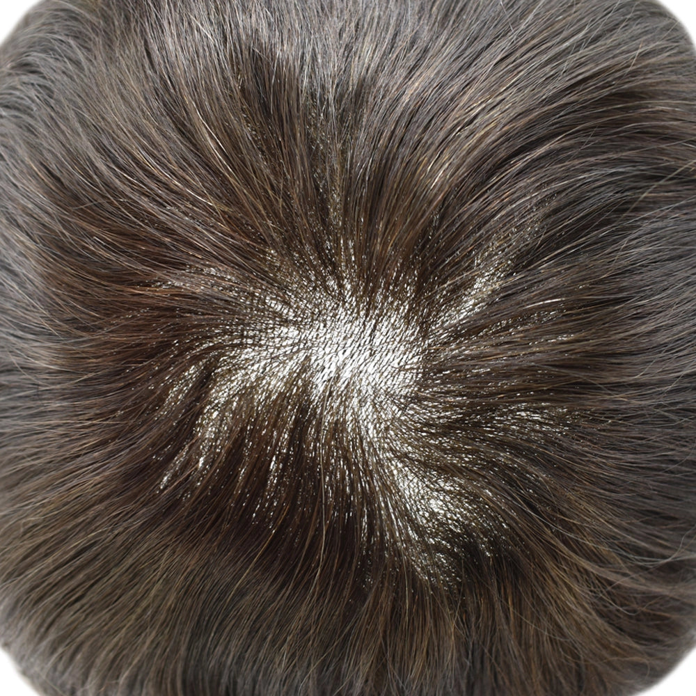 0.08mm Thickness Durable&Natural Thin Skin Hair System For Men V-Looped Knots Mens Hairpieces Natural Hairline Toupee for Men