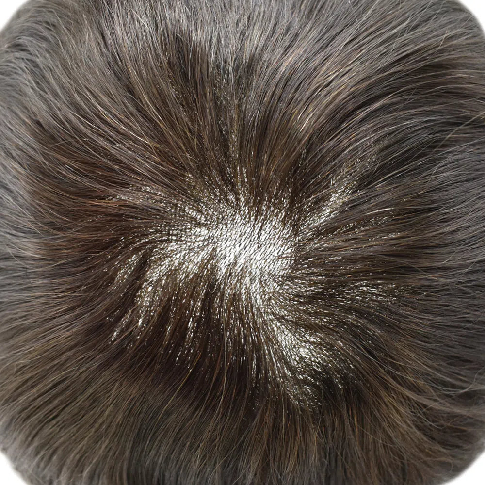 0.10mm Thickness Durable Skin Hair System For Men 100% Hand Tied Woven Toupee for Men