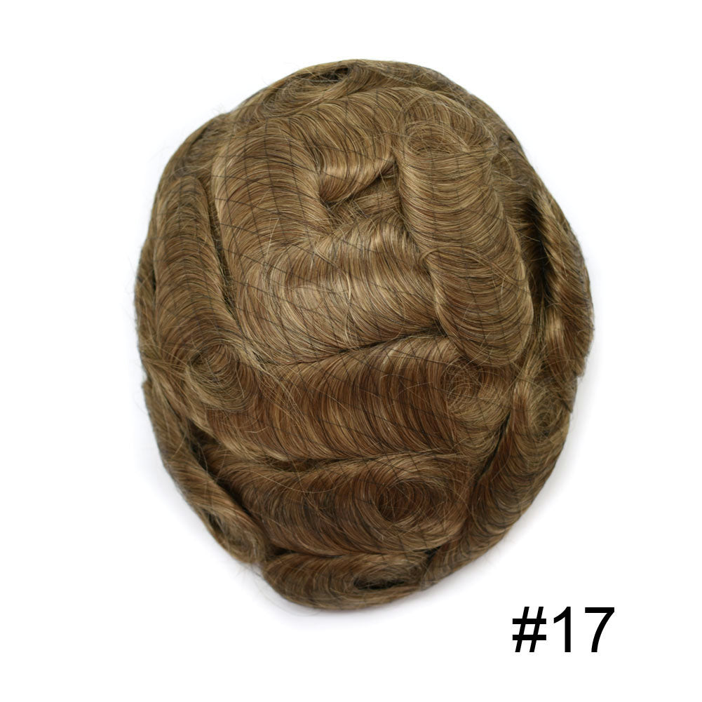 Men's Hair System – Monofilament Base with PU Coating & Folded Lace Front | Natural Hairline Toupee