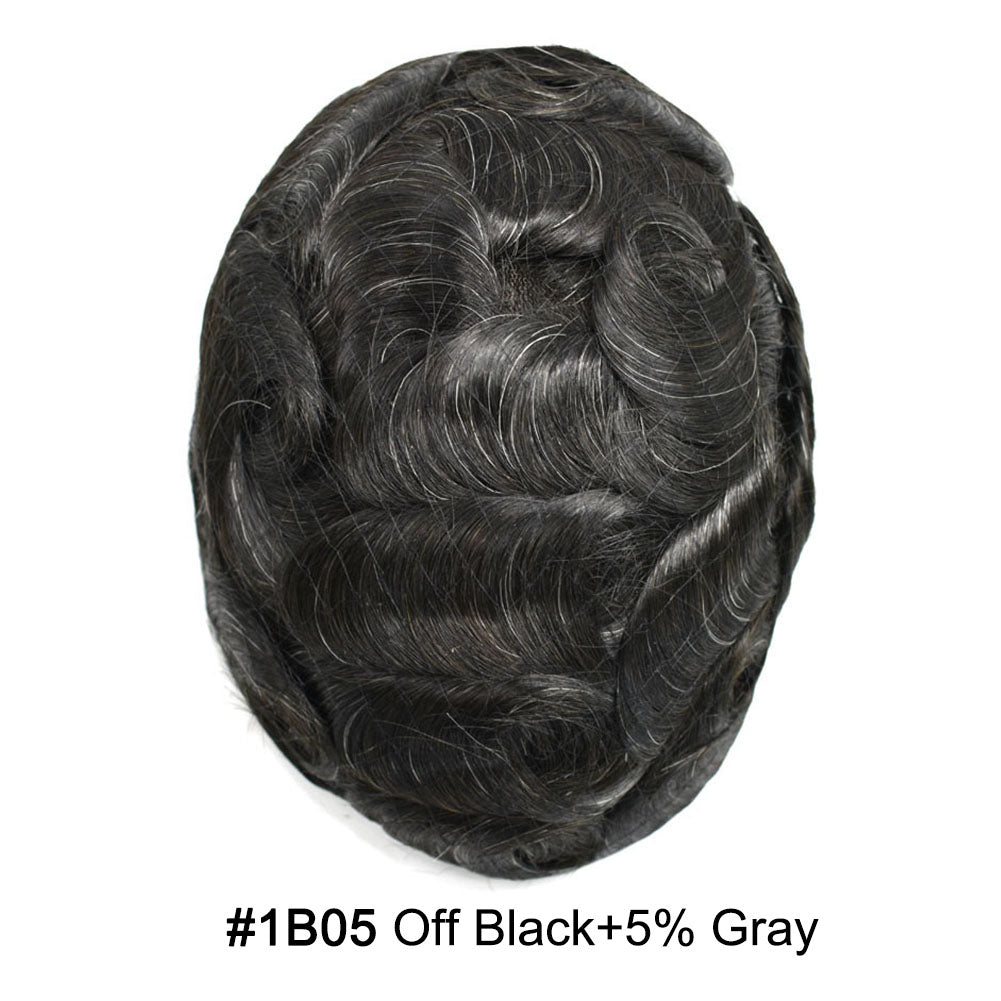Men Toupee Fine Monofliament Durable Mens Hair System Human Hair Mens Hairpiece