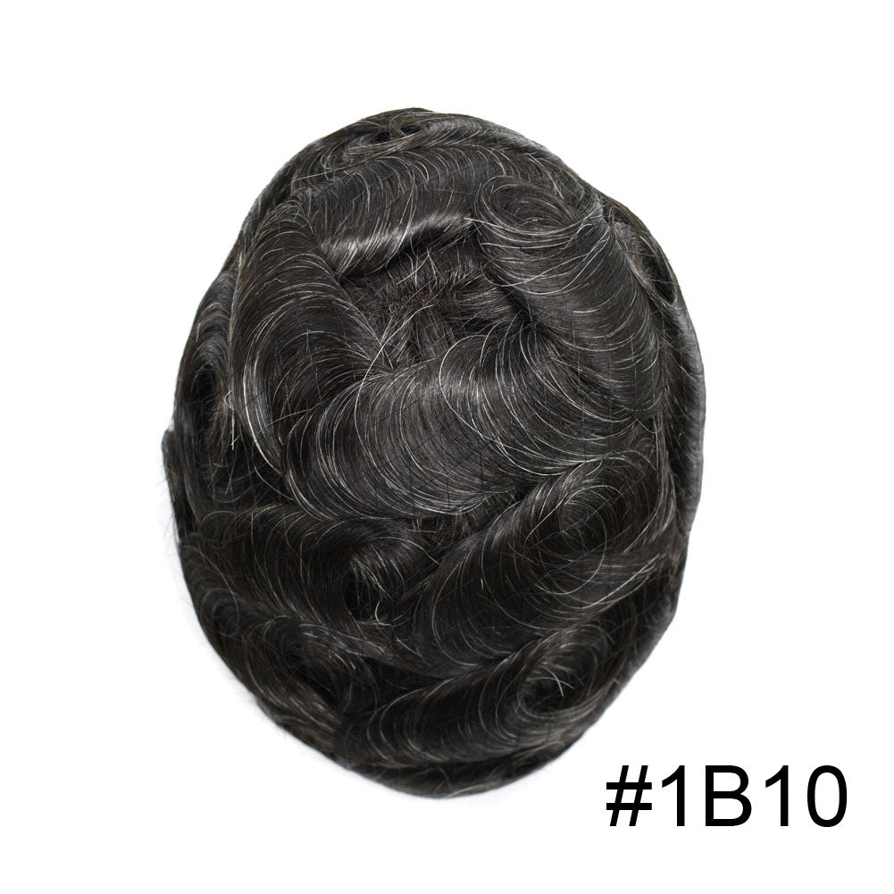 0.08mm Ultra Thin Skin Men's Hair System – Natural Hairline V-Looped Toupee