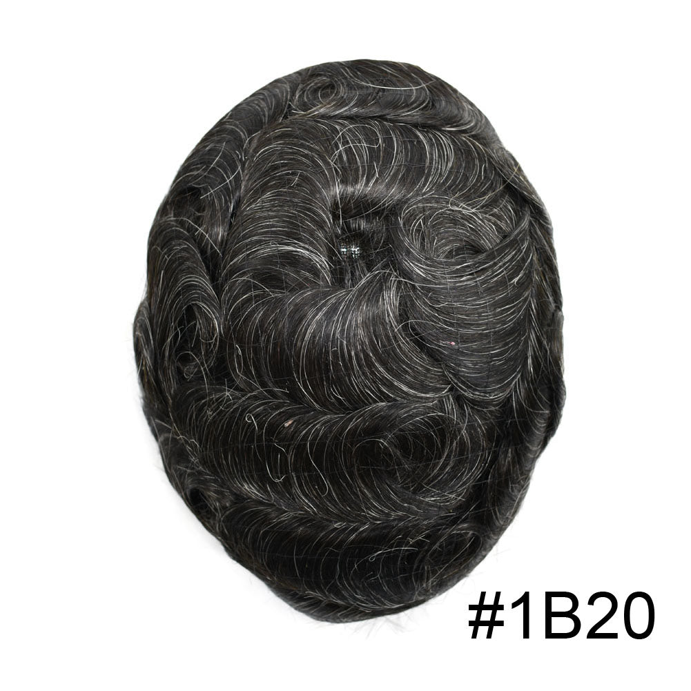 0.08mm Ultra Thin Skin Men's Hair System – Natural Hairline V-Looped Toupee