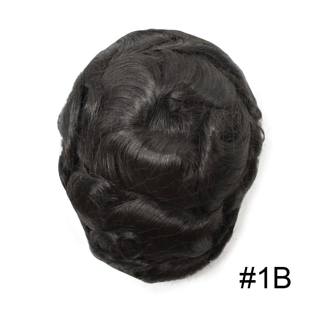InvisiHair Men’s V-Looped PU Frontal Hairpiece – Natural Hairline & Invisible Base