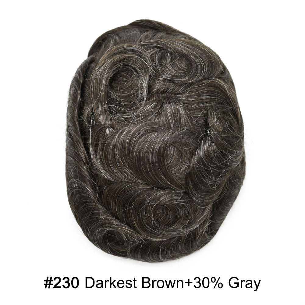Men Toupee Fine Monofliament Durable Mens Hair System Human Hair Mens Hairpiece