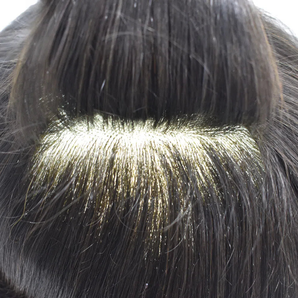 Men Hair System Full Poly 0.12mm Thickness Men Toupee Hairpieces