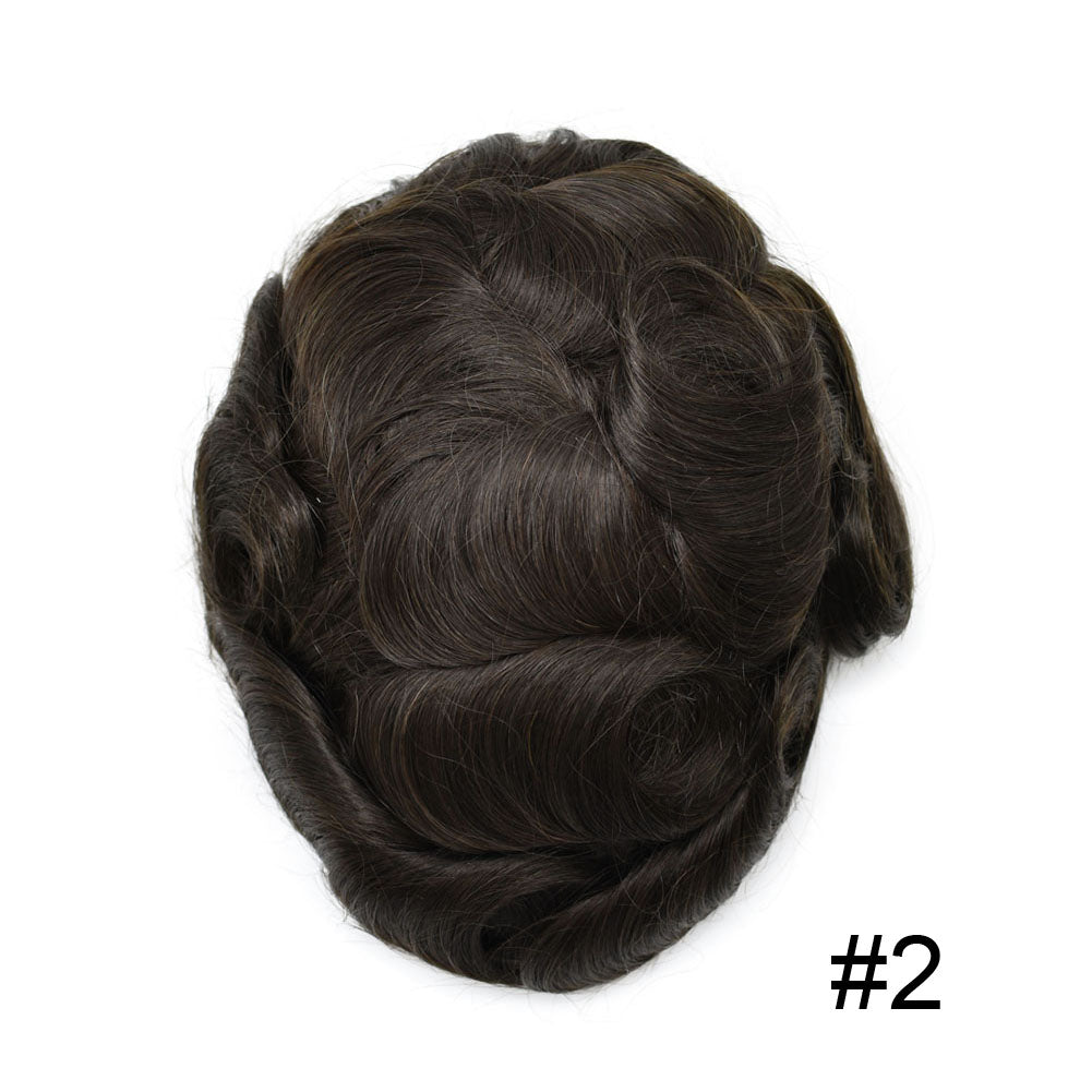 InvisiHair Men’s V-Looped PU Frontal Hairpiece – Natural Hairline & Invisible Base