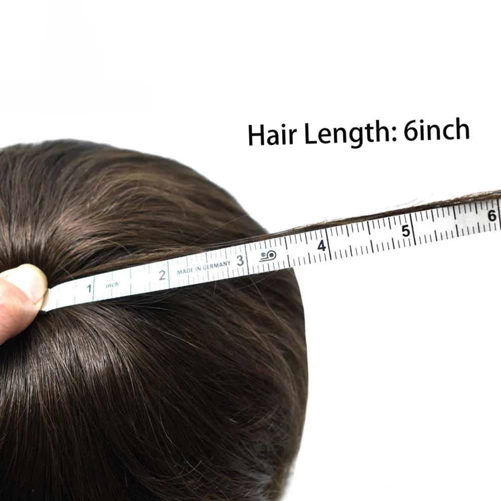 0.08mm Ultra Thin Skin Men's Hair System – Natural Hairline V-Looped Toupee