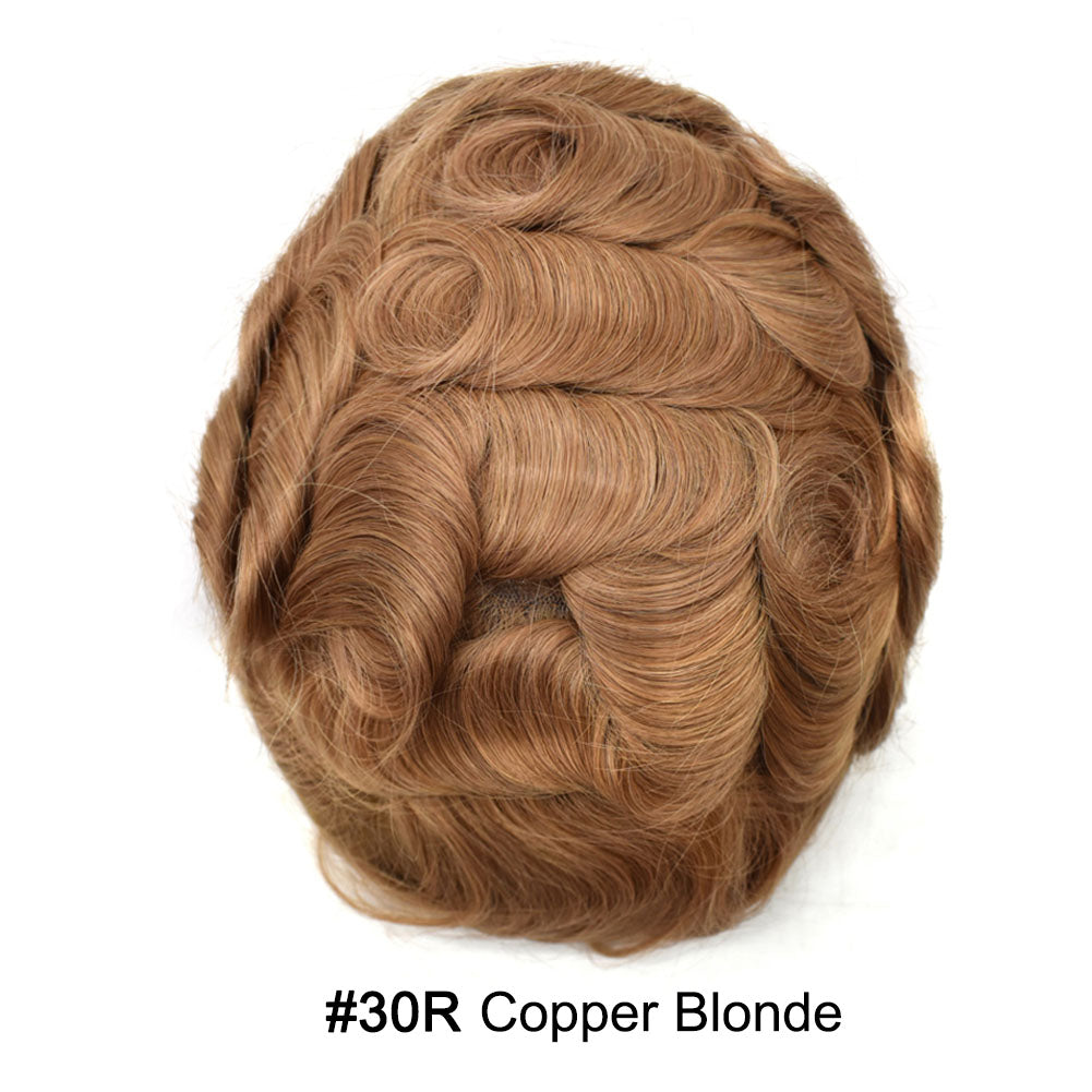 Durable Full Poly Thin Skin Men's Hair System – 0.12mm Breathable Toupee with Natural Hairline