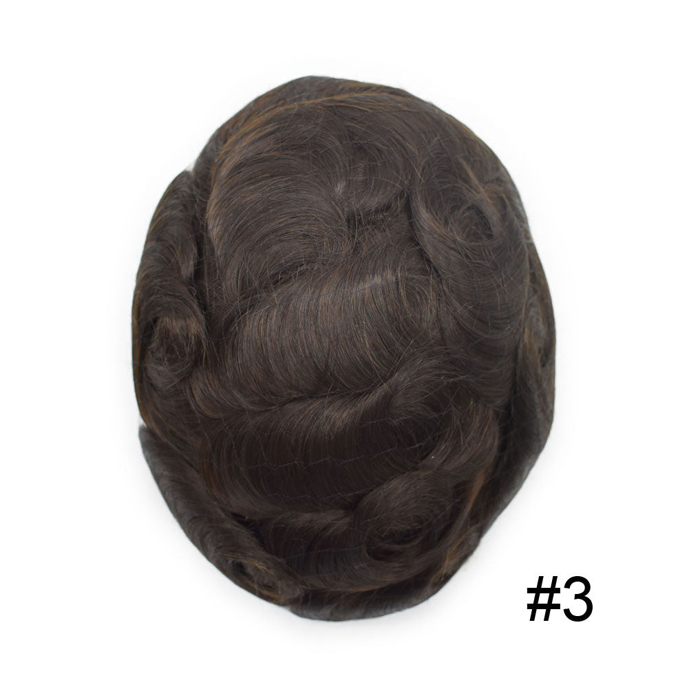 InvisiHair Men’s V-Looped PU Frontal Hairpiece – Natural Hairline & Invisible Base
