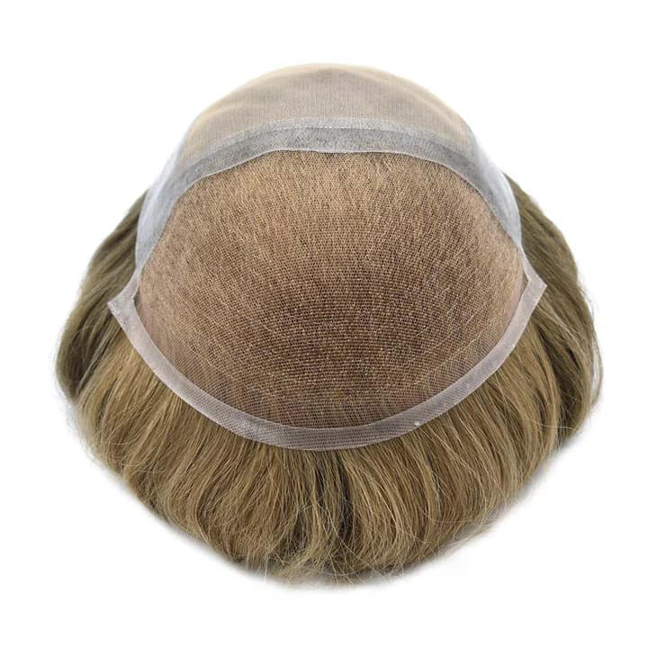 French Lace with Injection PU Men’s Toupee – Breathable & Natural Hairline