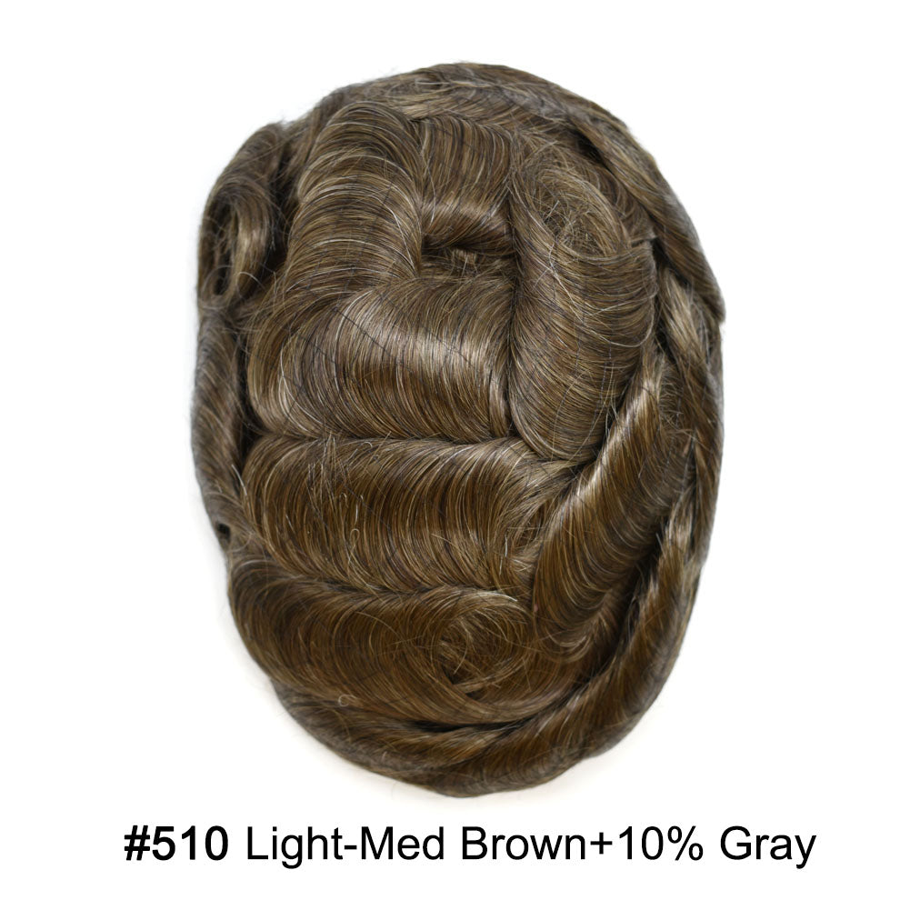 Men Toupee Fine Monofliament Durable Mens Hair System Human Hair Mens Hairpiece