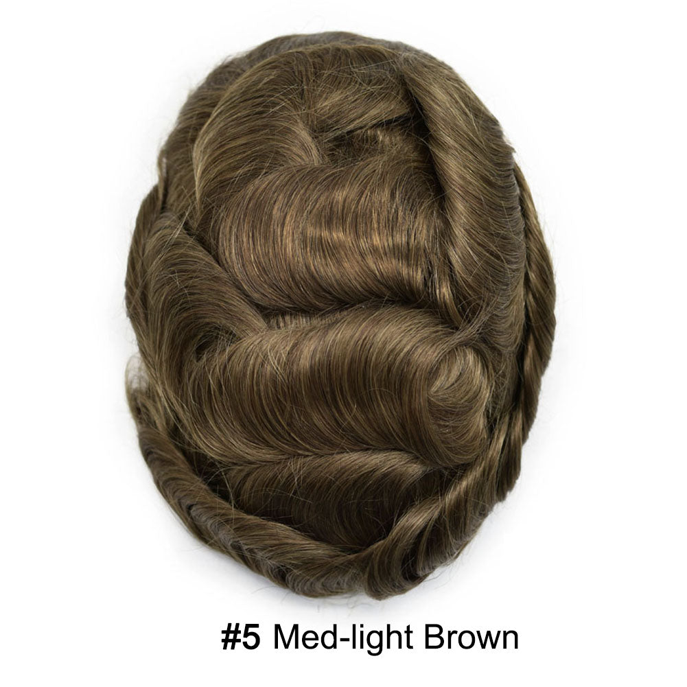Men Toupee Fine Monofliament Durable Mens Hair System Human Hair Mens Hairpiece