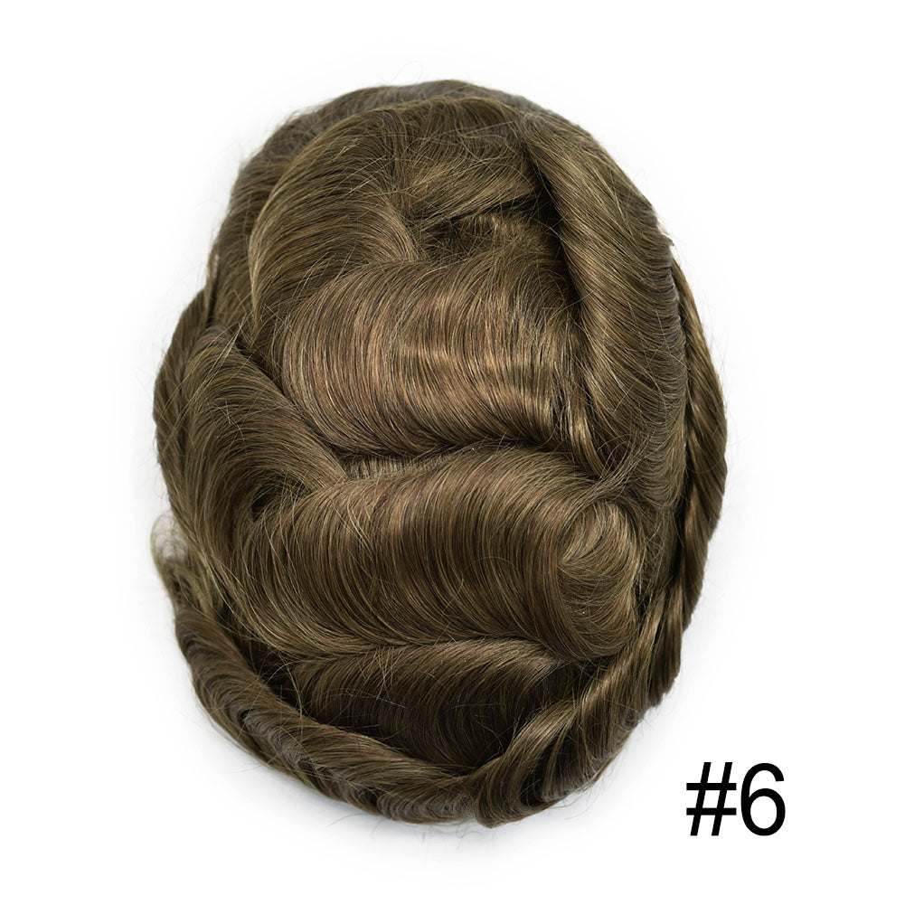 Men's Hair System – Monofilament Base with PU Coating & Folded Lace Front | Natural Hairline Toupee