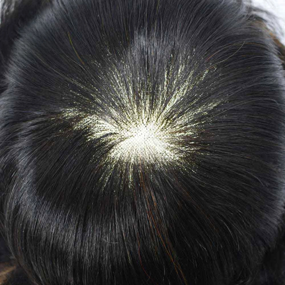 Fine Mono Poly Skin Mens Hair Pieces French Lace Front Men Toupee Hair Replacement System for Men