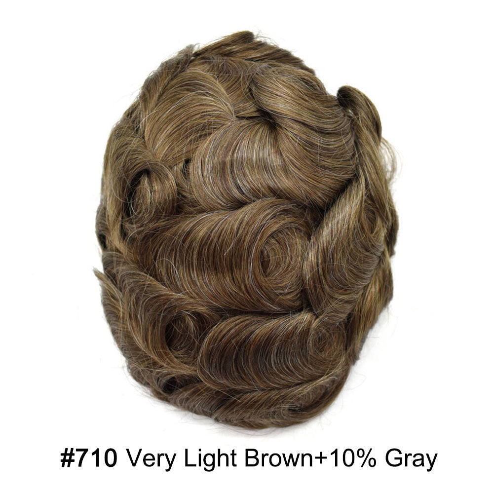 Men Toupee Fine Monofliament Durable Mens Hair System Human Hair Mens Hairpiece
