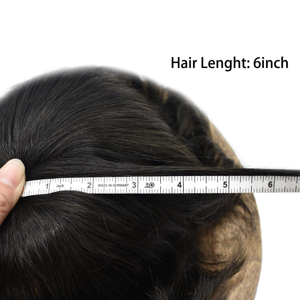 Men Toupee Fine Monofliament Durable Mens Hair System Human Hair Mens Hairpiece
