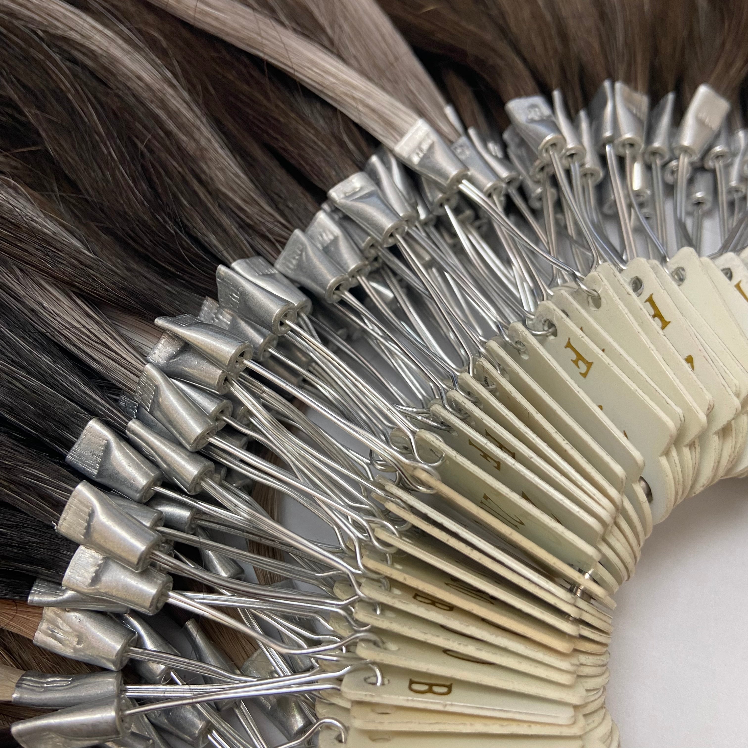 LYRICAL HAIR 60/pack Hair Swatches for Testing Color Human Hair Swatch Testing Color Swatch Ring Hair Level Chart Hair Strand Test Color Rings Testing Fashion Colors Samples for Salon Hair Color Chart