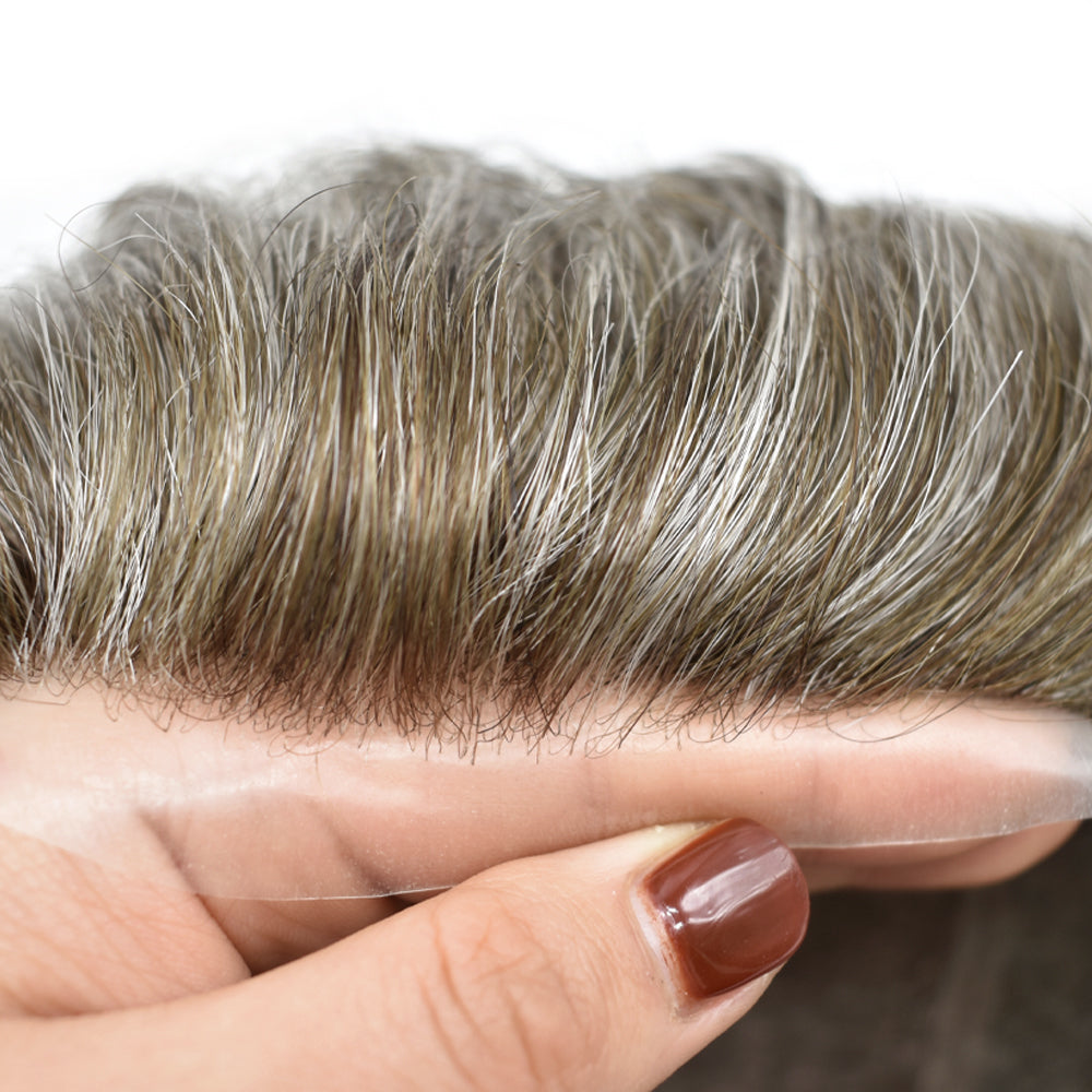 INVISHAIR Hair System For Men Fine Monofilament With PU Hairpieces For Men