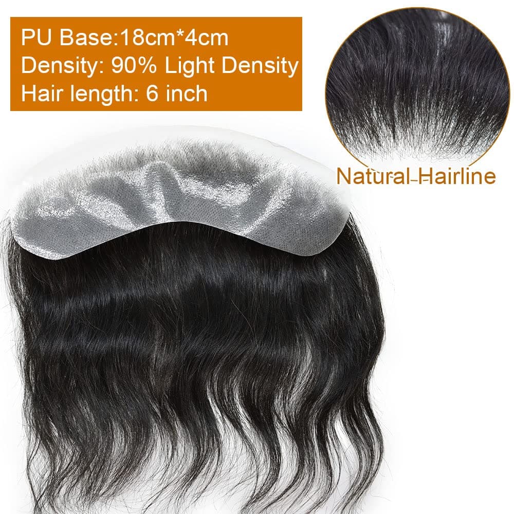 InvisiHair Men’s V-Looped PU Frontal Hairpiece – Natural Hairline & Invisible Base