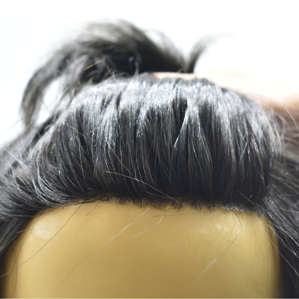 INVISIHAIR Hair System For Men Monofilament With 2inch PU Mens Hairpieces