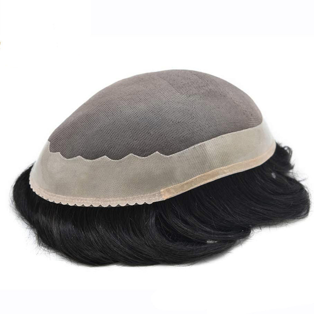 Men Toupee Fine Monofliament Durable Mens Hair System Human Hair Mens Hairpiece