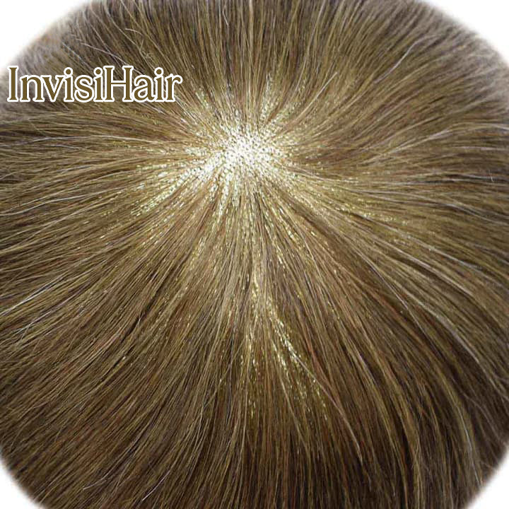 Men's Hair System – Monofilament Base with PU Coating & Folded Lace Front | Natural Hairline Toupee