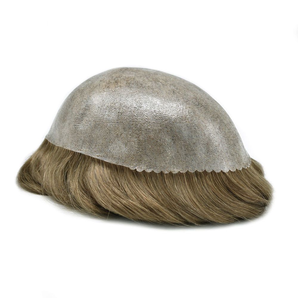 Men Hair System Full Poly 0.12mm Thickness Men Toupee Hairpieces