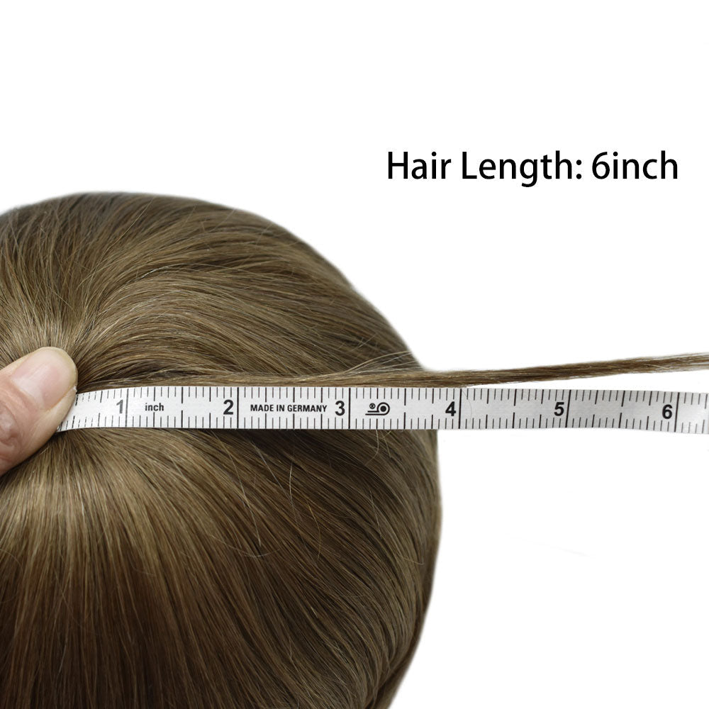 Men Hair System Full Poly 0.12mm Thickness Men Toupee Hairpieces