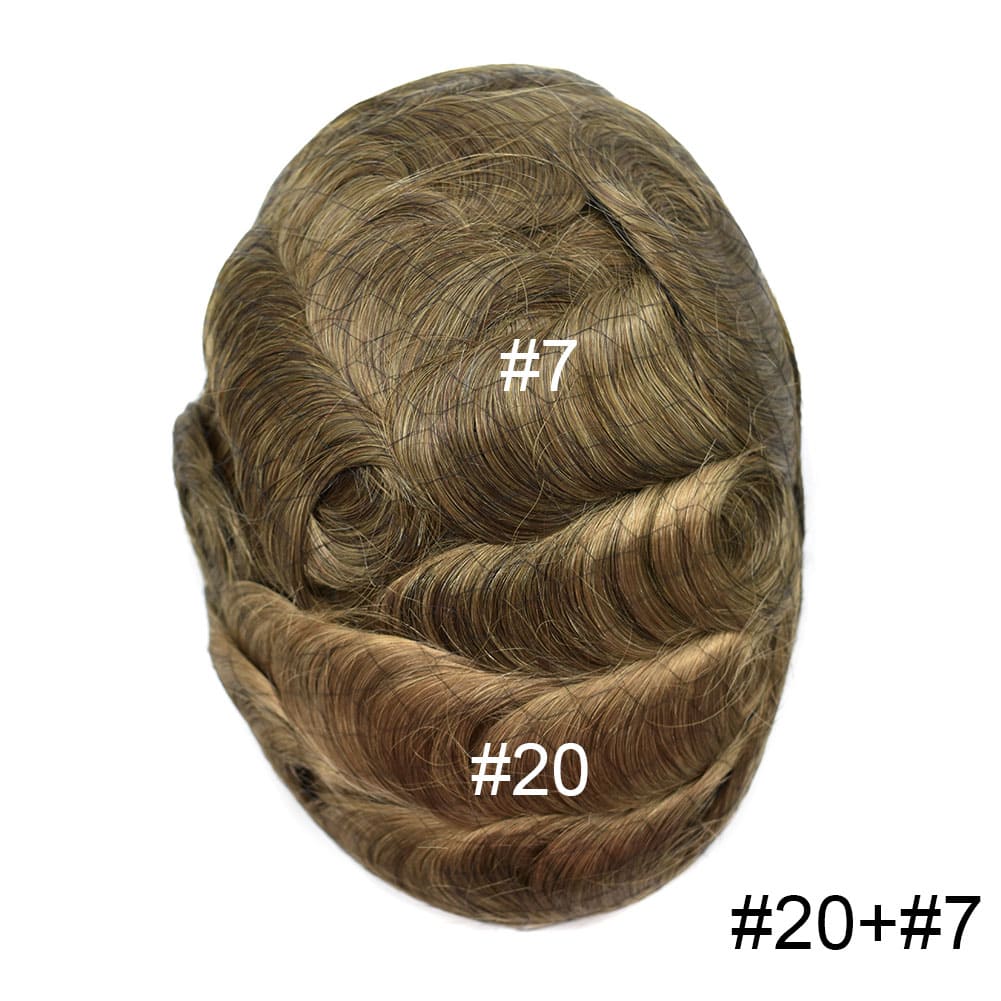 French Lace with Injection PU Men’s Toupee – Breathable & Natural Hairline