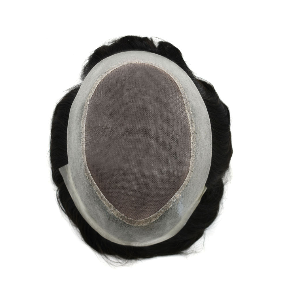 HAIR Hair US Stock System For Men Fine Monofilament With PU Hairpieces For Men