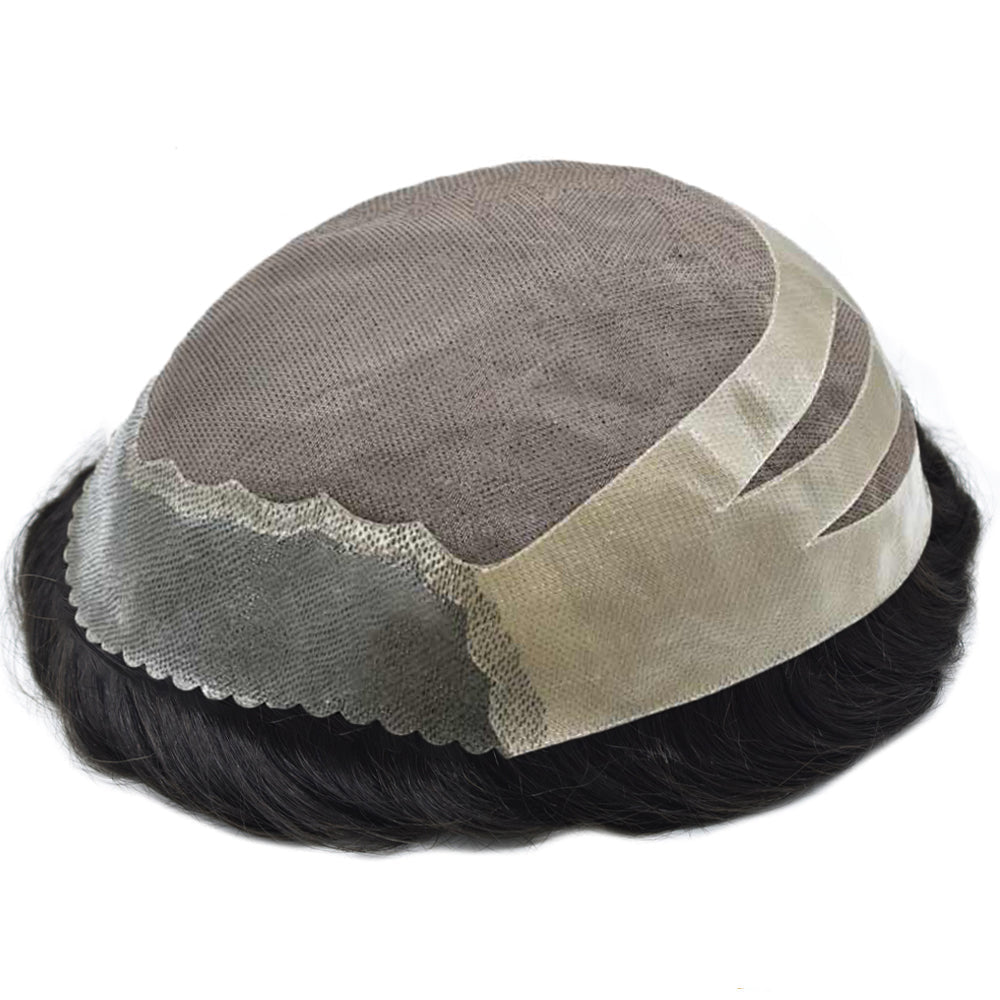 Mens Hair System Fine Monofilament Front Mens Human Hair Toupee Non-Surgical Hair Replacement For Mens Hairpiece